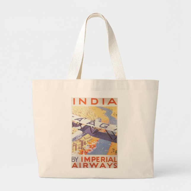 Indien durch Imperial Airways Jumbo Stoffbeutel (Vorne)