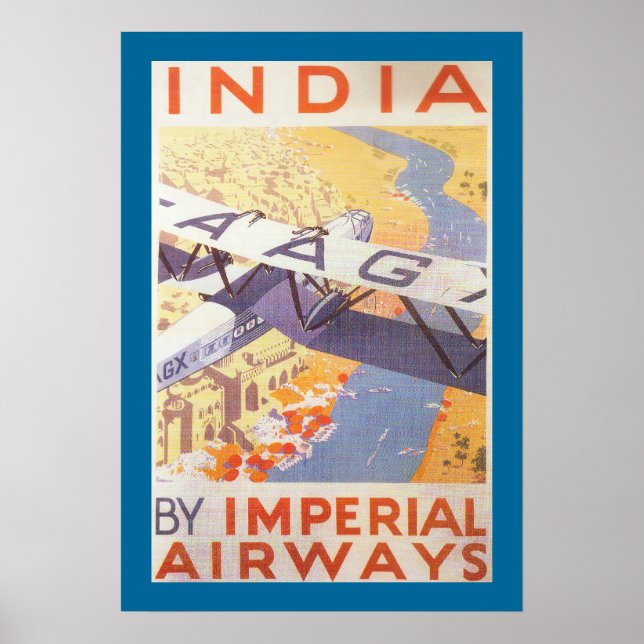 Indien durch Imperial Airways Poster (Vorne)
