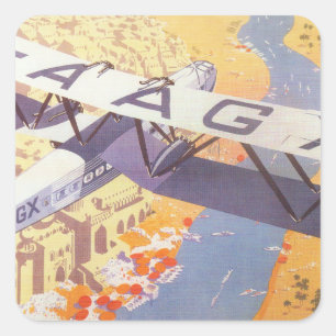 Indien durch Imperial Airways Quadratischer Aufkleber