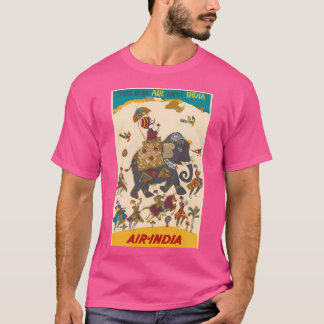 Indien Elephant Retro Vintage Travel Poster T-Shirt