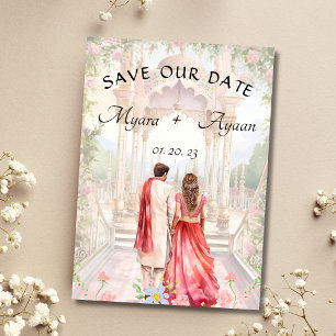 Indien Enregistrer la date Carte de mariage indien