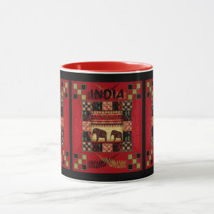 Indien ethnisches Patchwork Elefanten Tasse