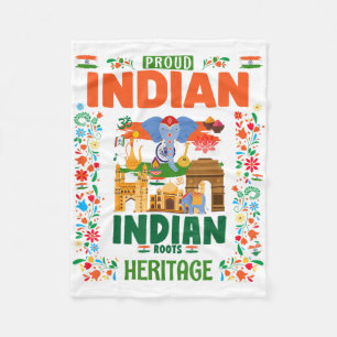 Indien Fahne Kostümoutfit Idee für Kinder & Amp; I Fleecedecke