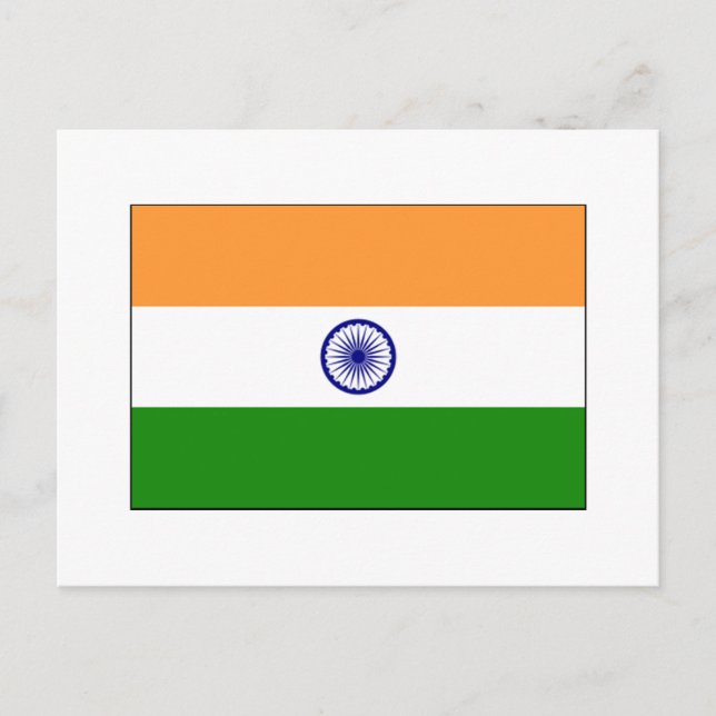 Indien FLAG International Postkarte (Vorderseite)