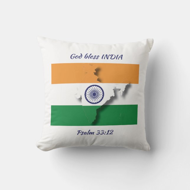 INDIEN FLAG KISSEN (Vorderseite)