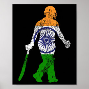 Indien-Flagge Cricket-Team Sports-Jersey passende Poster