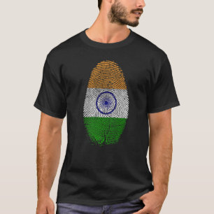 Indien-Flagge Fingerabdruck Es ist in meiner DNA G T-Shirt