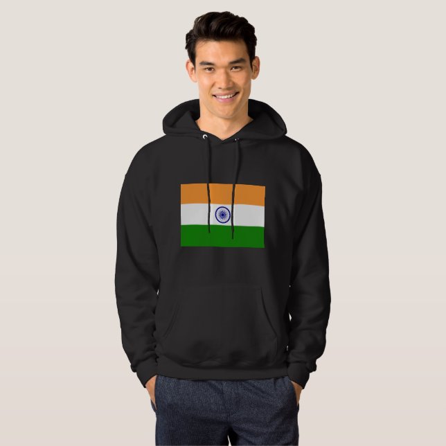 Indien-Flagge Hoodie (Vorne ganz)