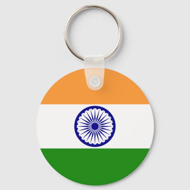INDIEN: Flagge Indiens Schlüsselanhänger (Vorderseite)