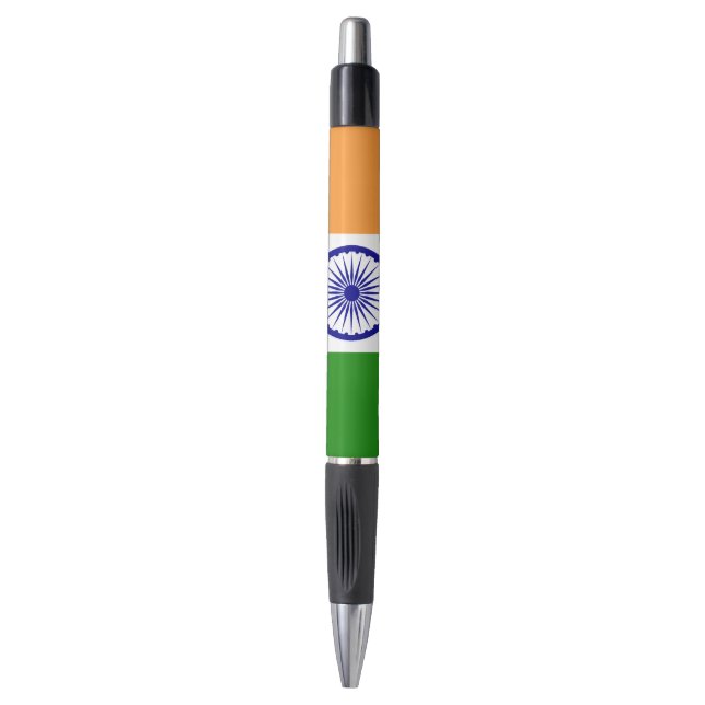 Indien-Flagge Kugelschreiber (Vorderseite Vertikal)