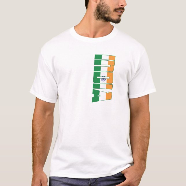 Indien-Flagge T-Shirt (Vorderseite)