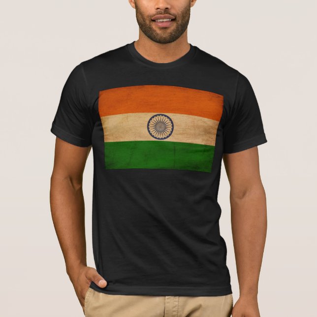 Indien-Flagge T-Shirt (Vorderseite)