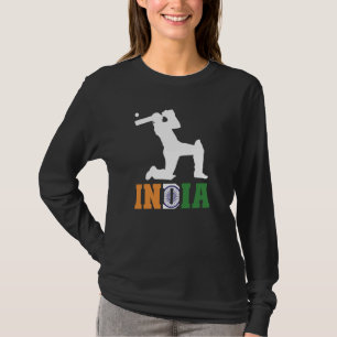 Indien Flaggen Cricket Player Indian Cricket Fans T-Shirt