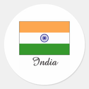 Indien-Flaggen-Entwurf Runder Aufkleber