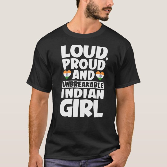 Indien Flaggen Prominente Amerikanische Ureinwohne T-Shirt (Vorderseite)