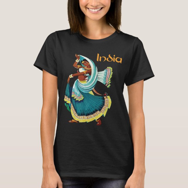 Indien, Frau in Saree T-Shirt (Vorderseite)