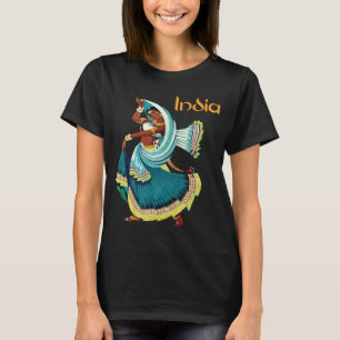 Indien Frau Saree Vibrant Retro Reise T-Shirt