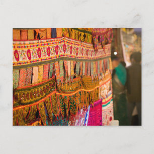 INDIEN, Goa, Baga: Samstagabendmarkt (NR) Postkarte