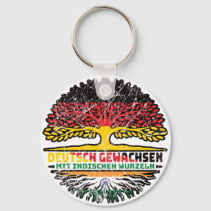 Indien Indisch Deutsch Deutschland Baum Wurzel Schlüsselanhänger