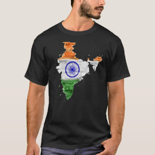 INDIEN Indische Flagge I Liebe Indien Indische Kar T-Shirt