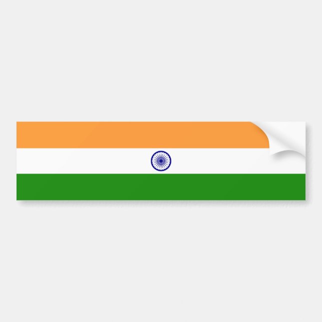 Indien - indische Staatsflagge Autoaufkleber (Vorne)