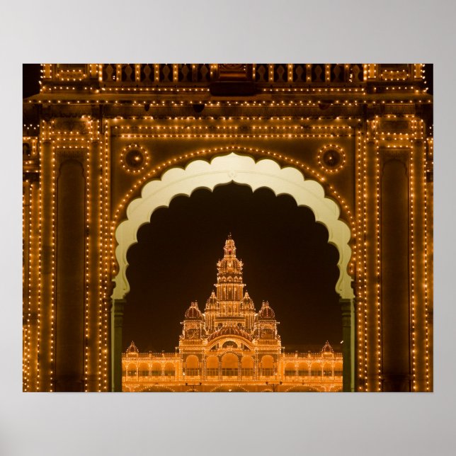 INDIEN, Karnataka, Mysore: Majaraja-Palast (b. 3 Poster (Vorne)