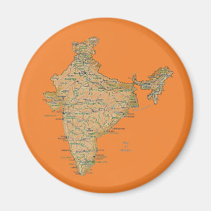 Indien-Karten-Magnet Magnet