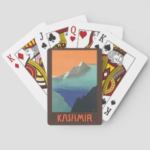 Indien (Kaschmir) Reiseplakat Spielkarten