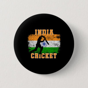 Indien Kricket Anhänger Indische Kricket Fans Indi Button