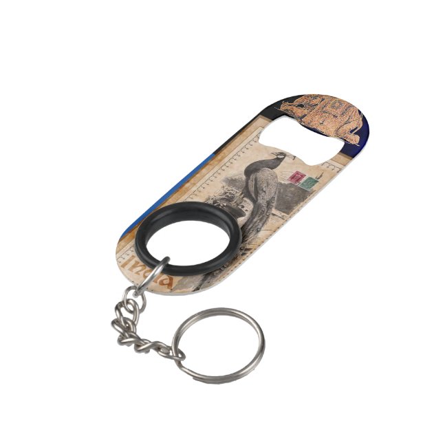 "Indien" Mini Flaschenöffner (Rückseite Schrägansicht)