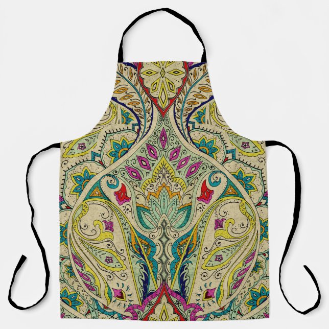 Indien paisley Muster, böhmische Grenze. Schürze (Vorderseite)