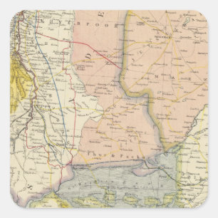 Indien, Pakistan Quadratischer Aufkleber