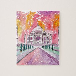 Indien-Palast am Sonnenuntergang