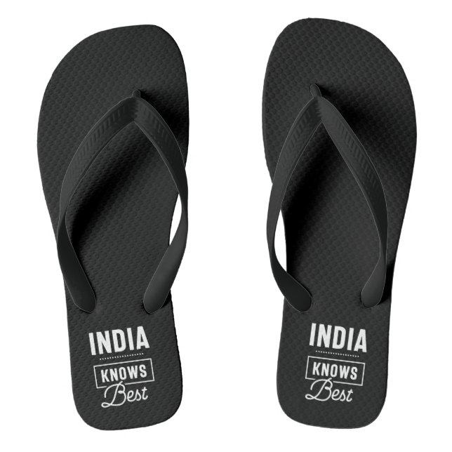 Indien Personalisierter Name Geburtstagsgeschenk Flip Flops (Fußbett)