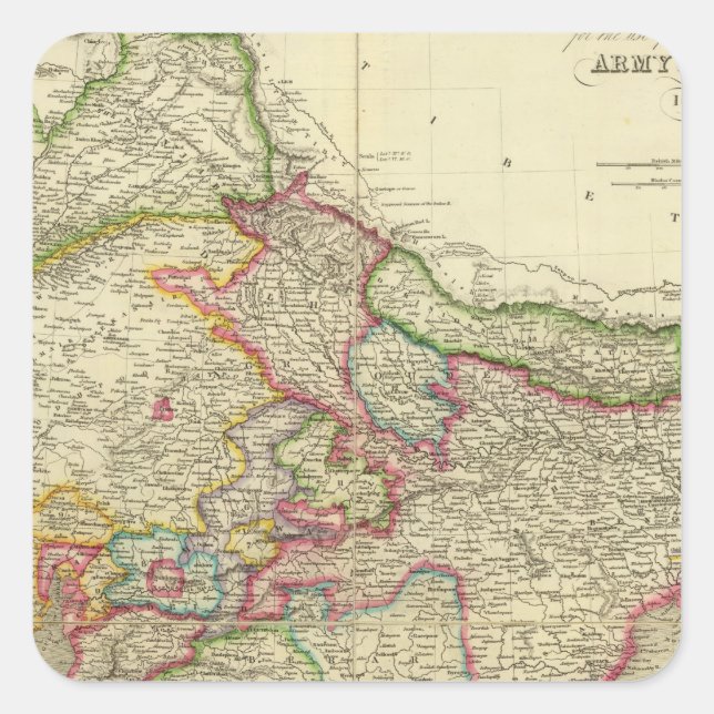 Indien Quadratischer Aufkleber (Vorderseite)