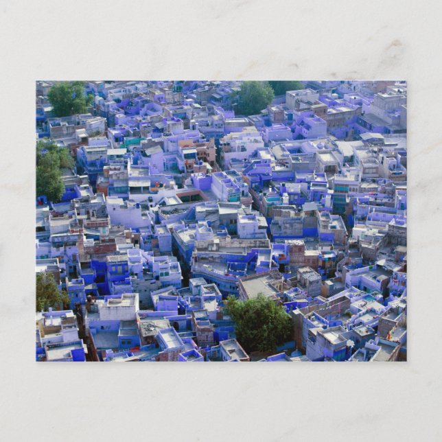 INDIEN, Rajasthan, Jodhpur: Blaue Stadt Jodhpur Postkarte (Vorderseite)