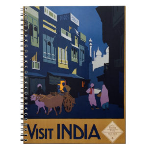 Indien-Reise-Plakatnotizbuch Notizblock