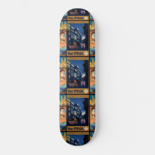 Indien Reiseplakat Collage Skateboards