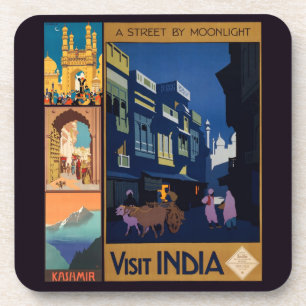 Indien Reiseplakat Collage Untersetzer