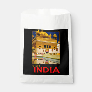 Indien Reiseplakat indische Vintage Kunst Geschenktütchen