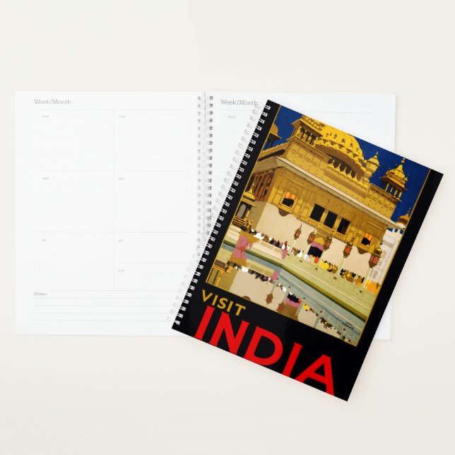 Indien Reiseplakat indische Vintage Kunst Planer (Anzeige)