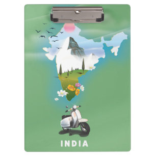 Indien Reiseplakat Klemmbrett