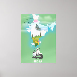 Indien Reiseplakat Leinwanddruck