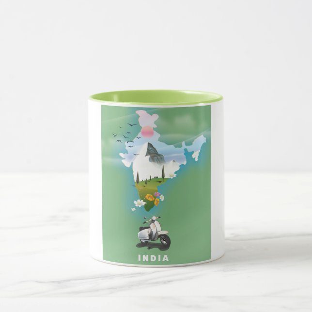 Indien Reiseplakat Tasse (Zentrum)