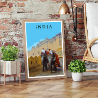 Indien Retro Style Elephants Reisen