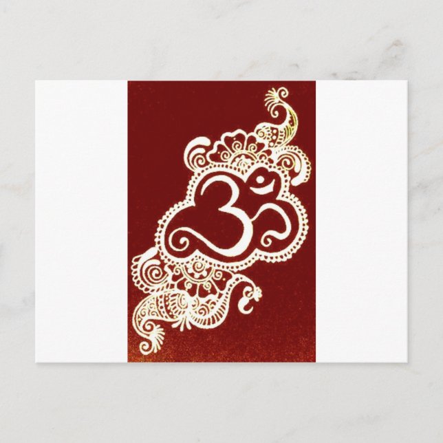 Indien - Rotes Henna Postkarte (Vorderseite)