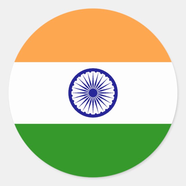 Indien Runder Aufkleber (Vorderseite)