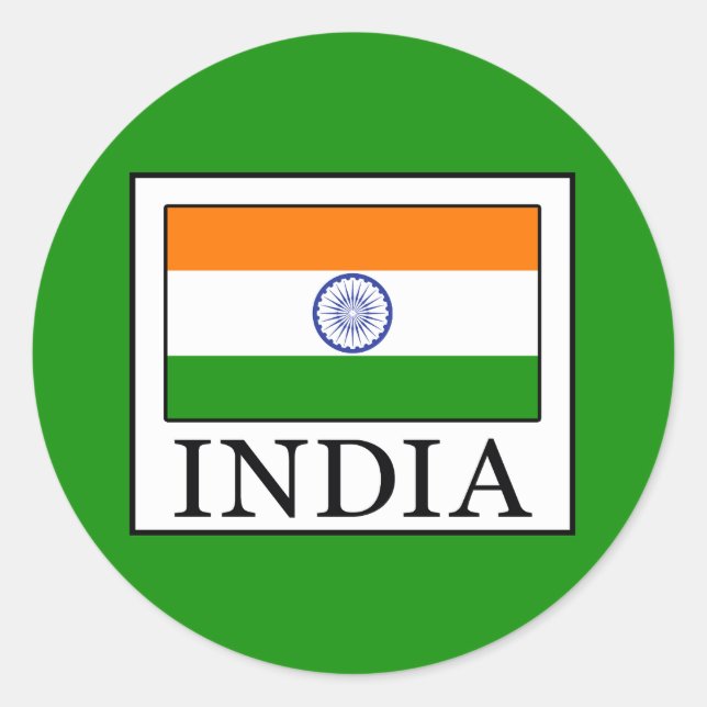 Indien Runder Aufkleber (Vorderseite)