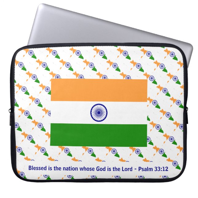 INDIEN Selige Nation Psalm 33:12 Laptop Laptopschutzhülle (Vorderseite)
