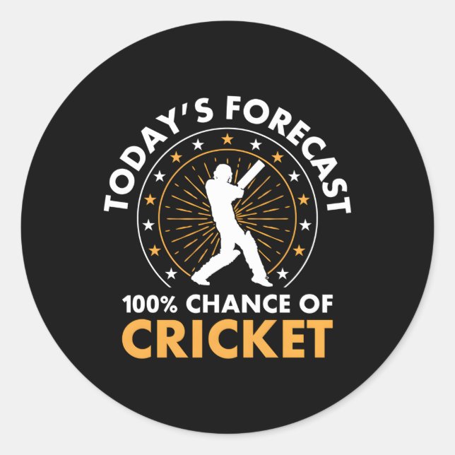 Indien Sport Cricket Cricket Cricket Cricket Runder Aufkleber (Vorderseite)